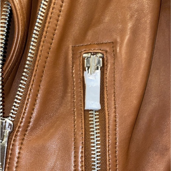 REISS Blair Leather Biker Jacket - Picture 7 of 12